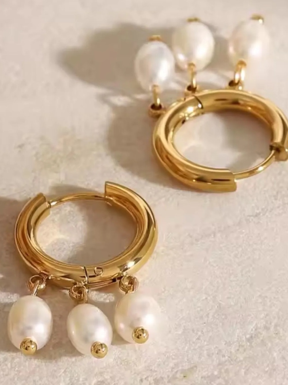 18k Gold Mermaid Freshwater Pearl Drop Earrings